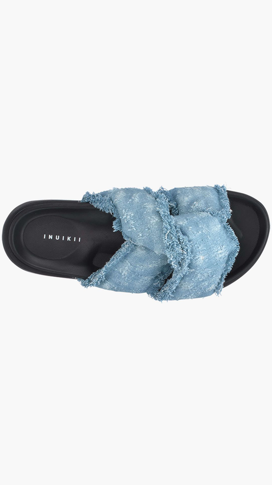 INUIKII Soft Crossed Jeans Light Blue