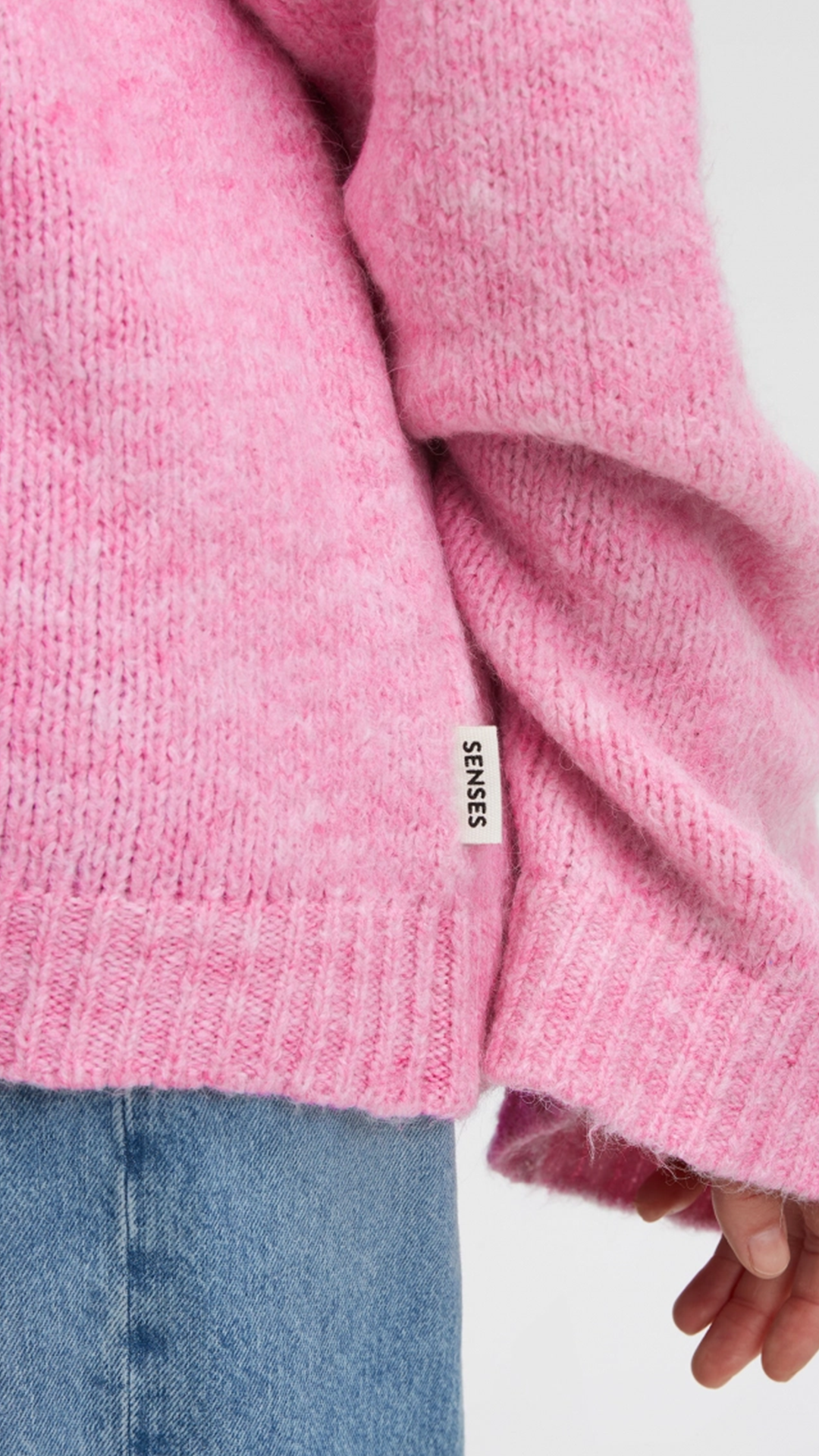 SENSES the label Melierter Pullover mit weiten Ärmeln