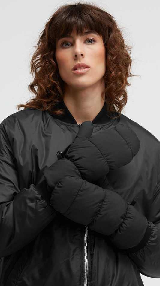 SENSES the Label Puffer Gloves AL:VARO black
