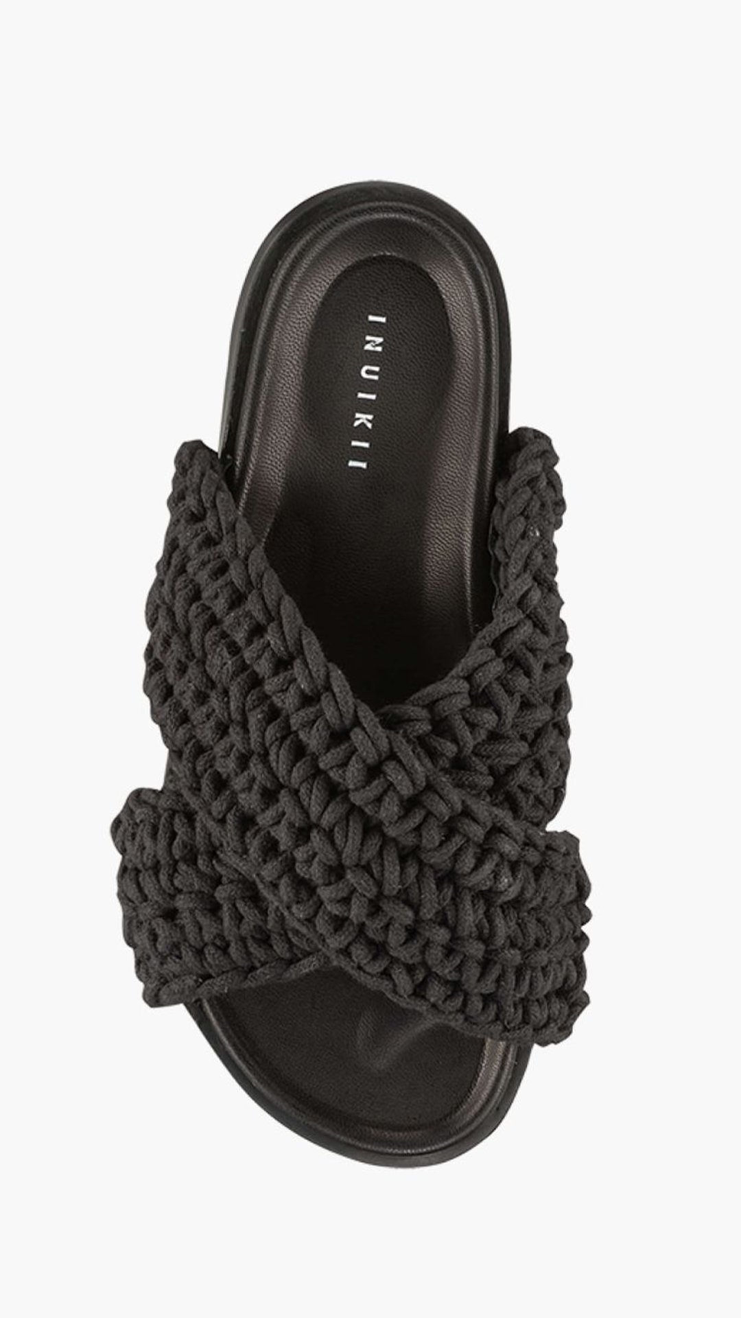 INUIKII Woven Slippers black