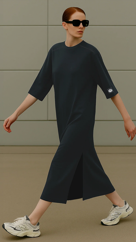 AZUR LAMOUR Maxi Dress Popypeak Oversized