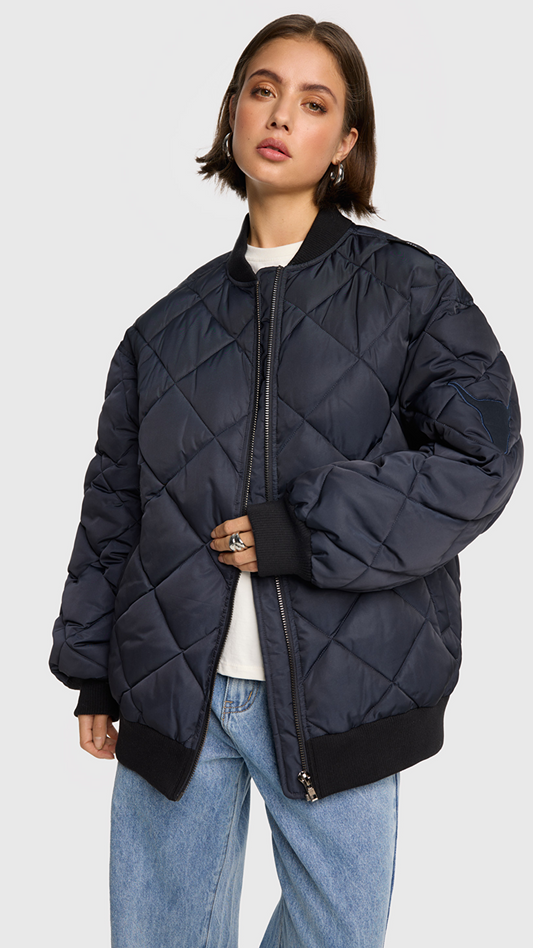 ALIX THE LABEL Quilted Bomber Jacke