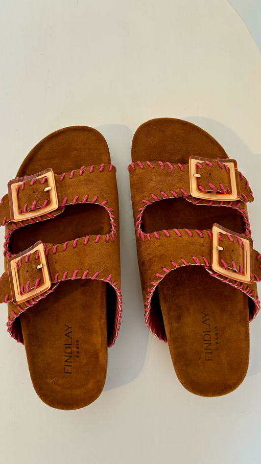 PANTOLETTE CALIFORNIA 68 mit Handmade Stitches in Rosa
