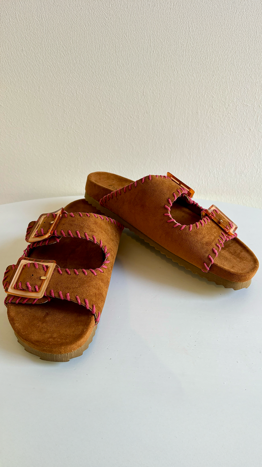 PANTOLETTE CALIFORNIA 68 mit Handmade Stitches in Rosa
