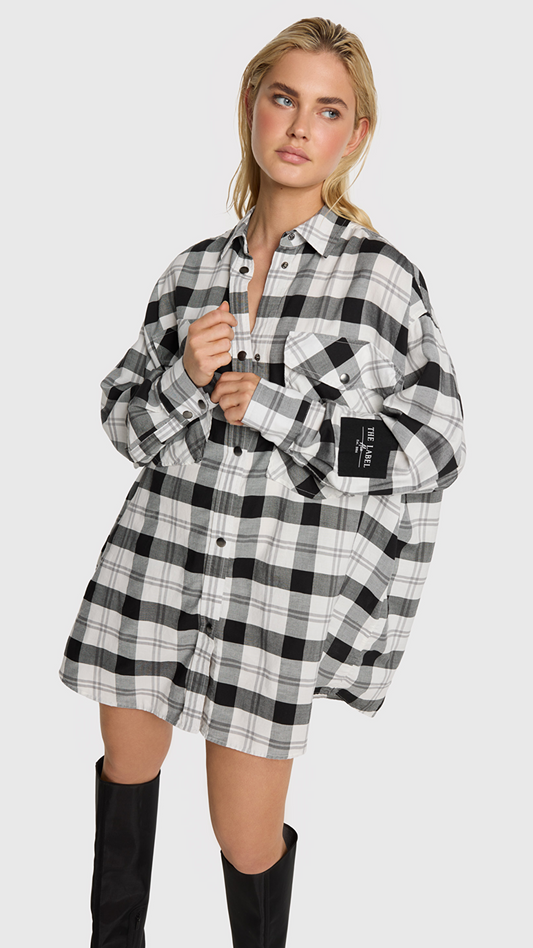 ALIX THE LABEL Check Blouse