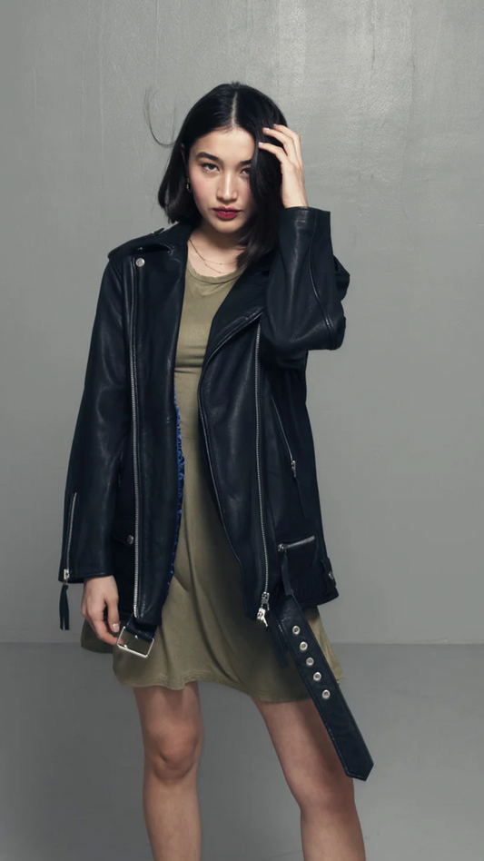 HUMAN SCALES Emelie oversized Lederjacke
