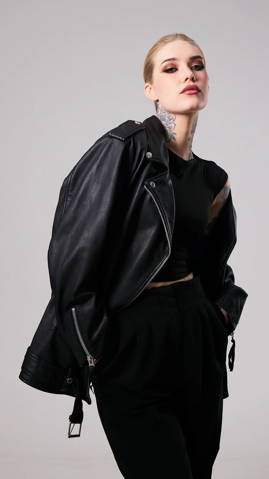 HUMAN SCALES Emelie oversized Lederjacke