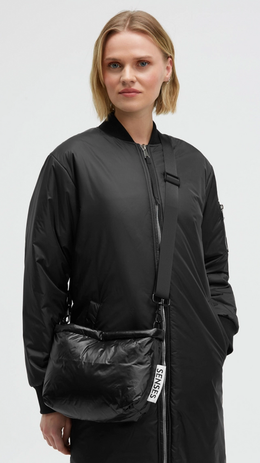 SENSES the Label Puffer Tote Bag AD:NI Small black