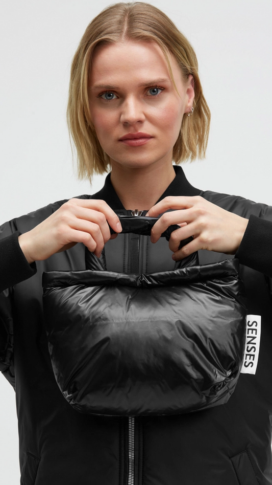 SENSES the Label Puffer Tote Bag AD:NI Small black