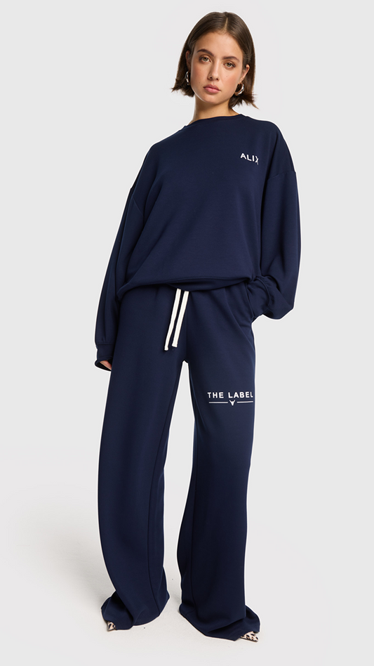 ALIX THE LABEL Wide Leg Scuba Pants